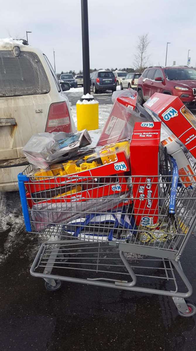 PHOTO:  A mystery man paid off the entire lot of layaway items for customers at a Walmart store in Derby, Vermont. 