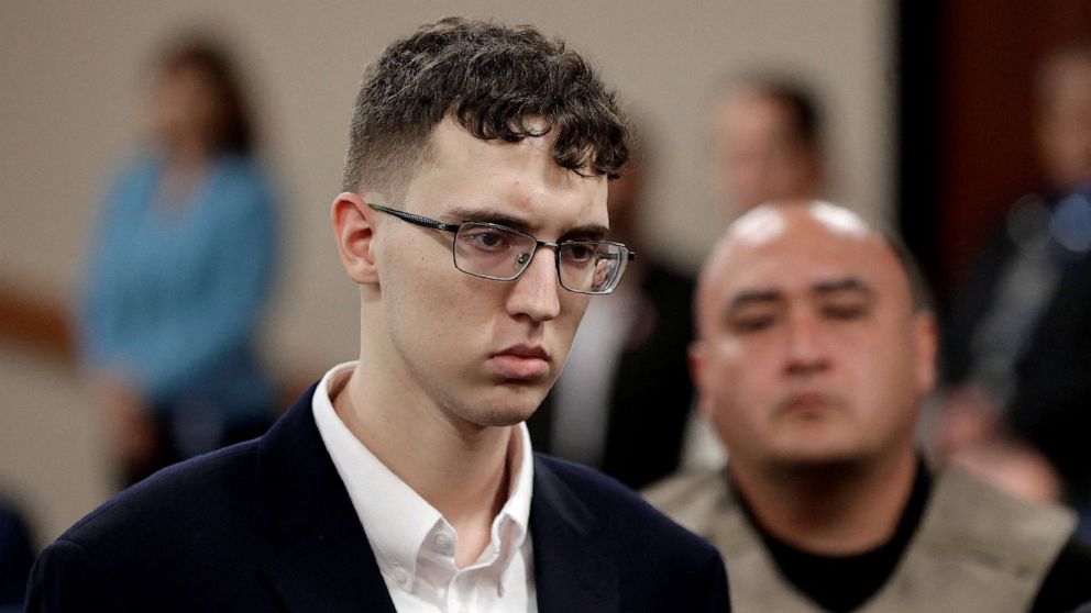 PHOTO: El Paso Walmart accused mass shooter Patrick Crusius, a 21-year-old male from Allen, Texas, accused of killing 22 and injuring 25, is arraigned, in El Paso, Texas, Oct. 10, 2019.