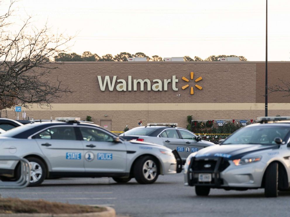 PHOTO: Law enforcement work the scene of a mass shooting at a Walmart, Wednesday, Nov. 23, 2022, in Chesapeake, Va.
