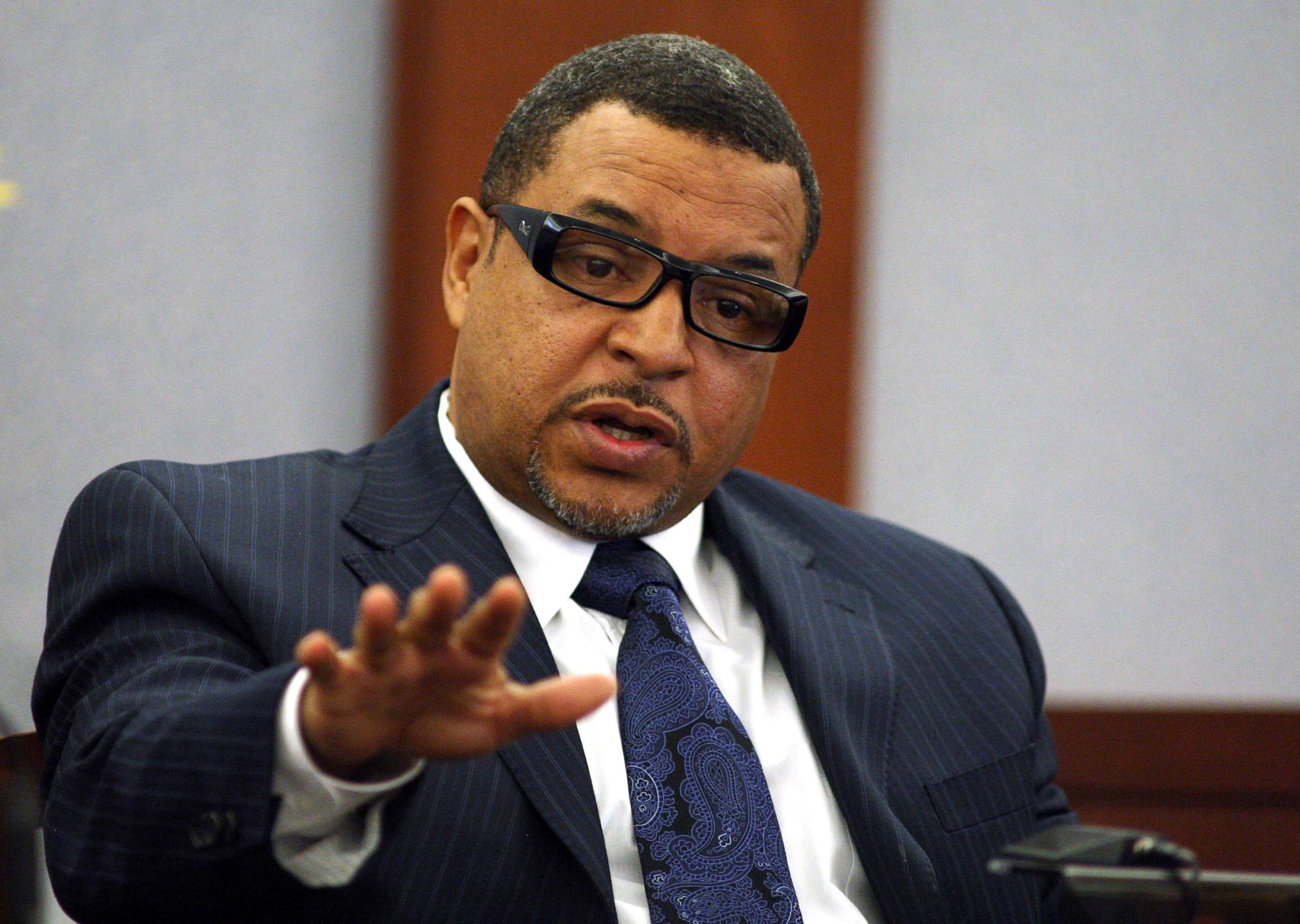 PHOTO: Former co-defendant of O.J. Simpson Walter Alexander testifies during Simpson's trial at the Clark County Regional Justice Center, September 24, 2008, in Las Vegas, Nevada.