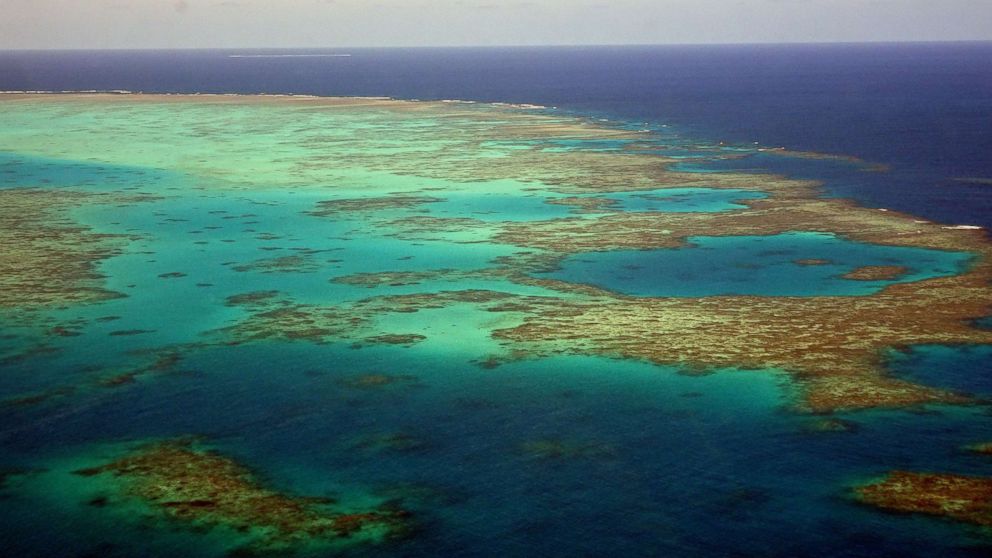 PHOTO: Landscape of the Great Barrier Reef in the Coral Sea off the coast of Queensland, Australia, 2018.