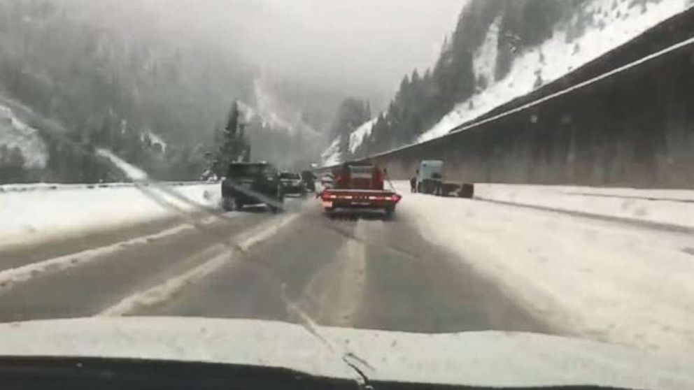 VIDEO: Already up to 2 feet of snow has been reported in parts of the Northwest while more than 4 inches of rain also fell in the area as the storm system begins to move east.