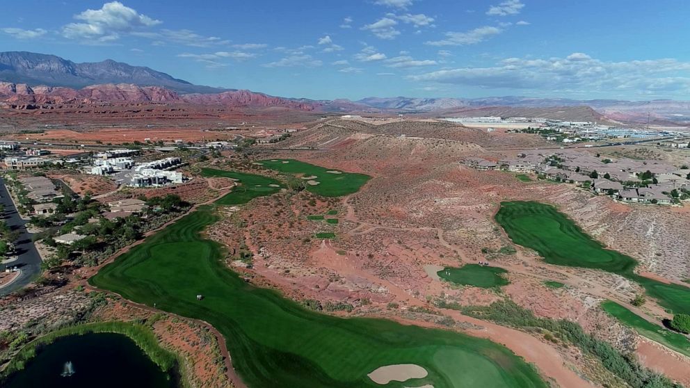PHOTO: Coral Canyon golf course, one of 14 golf courses in the St. George, Utah area. St. George is one of the most rapidly growing parts of the country and is also at risk of running out of water.