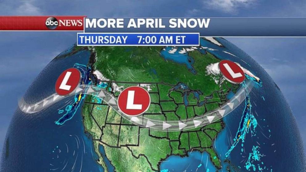 April snow is expected to continue.