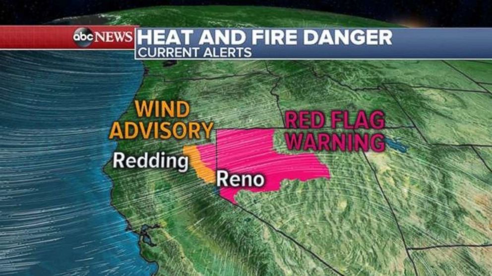Heat and fire alerts have been issued this morning for the region near northwest Nevada.