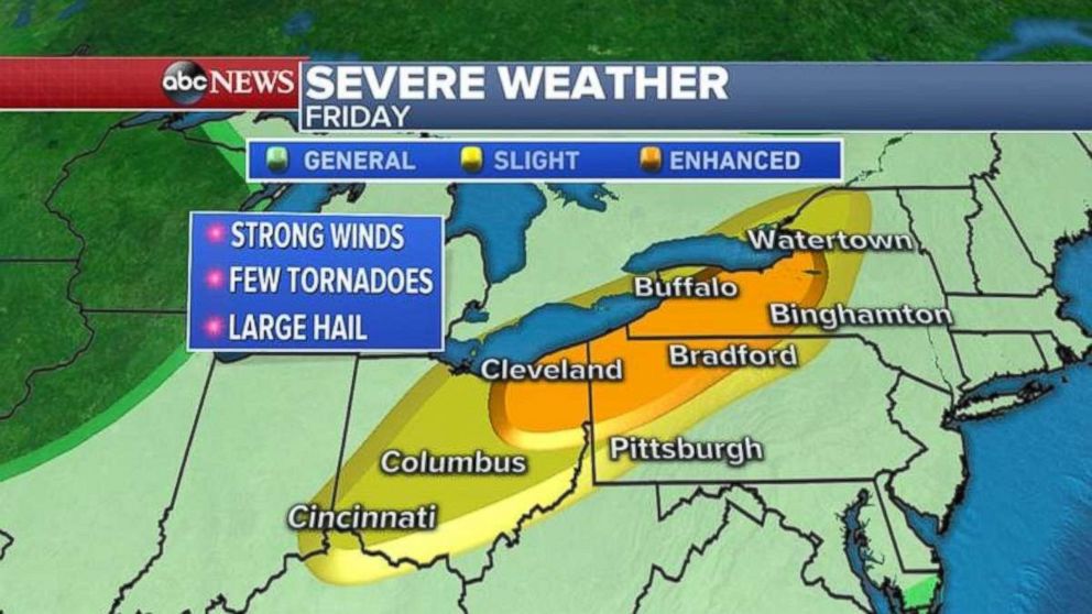 Northeast bracing for severe weather as winds whip through Midwest