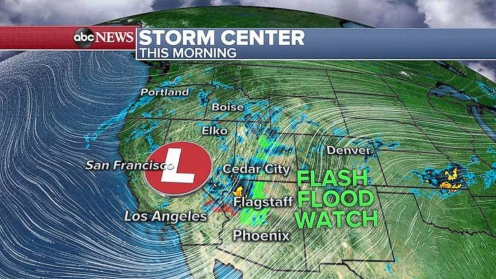 A strong storm is powering through the Southwest this morning.