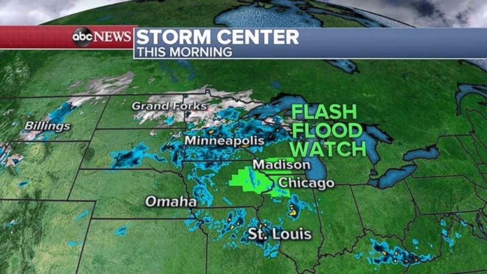 Flash flood watches have been issued in three states this morning.