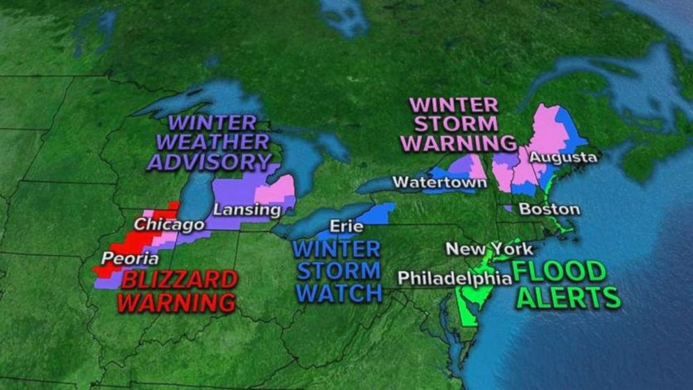 Weather warnings and warnings range from the Midwest to the Far North this morning.