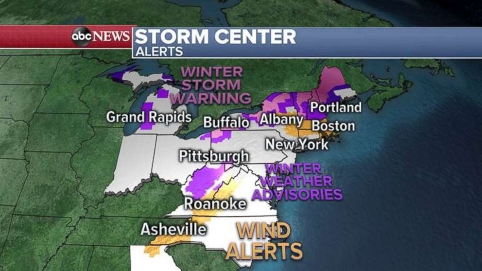 Winter storm warnings and advisories or wind alerts are blanketing more than a dozen states this morning.