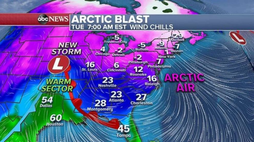 Arctic blast loosens grip on East Coast as new storm slams Rockies ...