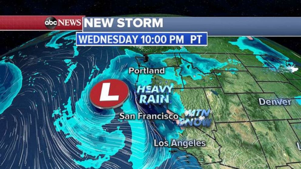 PHOTO: The new storm is heading straight for the West Coast.