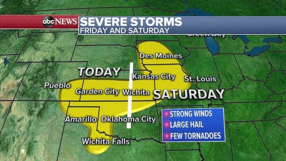 PHOTO: The Midwest is expected severe storms on Friday and Saturday.