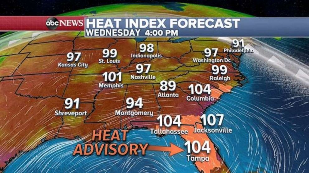 PHOTO: A heat advisory has been issued for Wednesday.