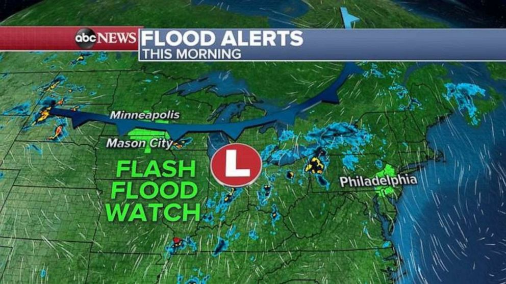 PHOTO: Flood alerts were issued Wednesday morning.