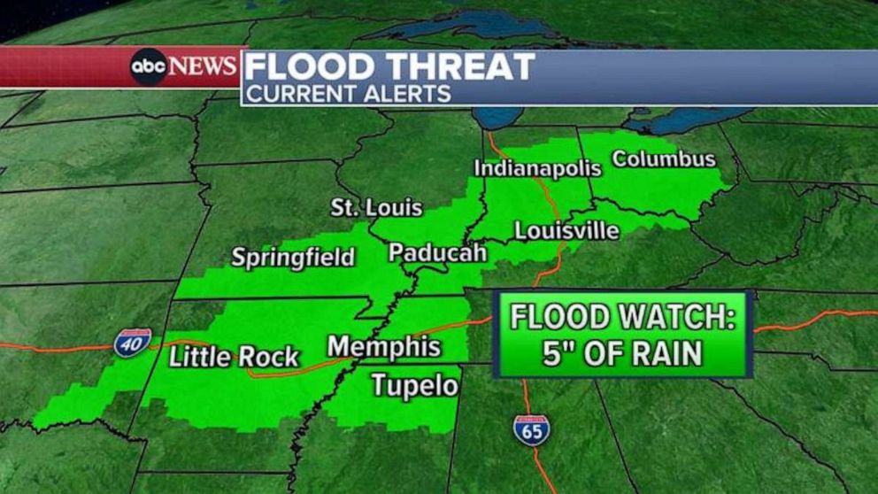 PHOTO: Flash flooding is reported with some areas in Arkansas having 7” of rain.