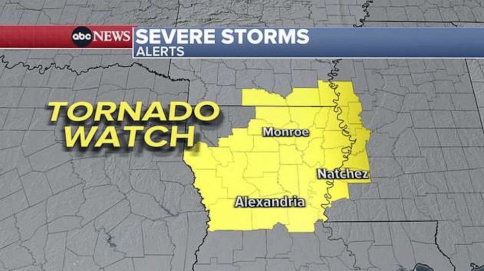 PHOTO: A Tornado Watch is in effect for northern Louisiana, May 11, 2023.