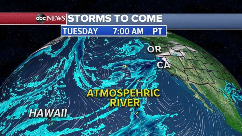 PHOTO: An atmospheric river is targeting the West Coast.