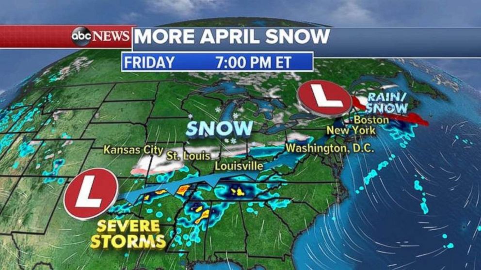 Today into tomorrow, a storm system is moving from the Midwest into the Northeast.