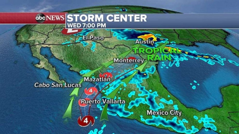 The hurricane likely will bring tropical rain to the southern U.S.