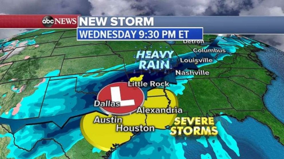 Severe storms are likely for tomorrow near the Gulf Coast.