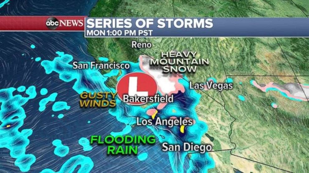 The latest in a series of storms is striking the West Coast today.