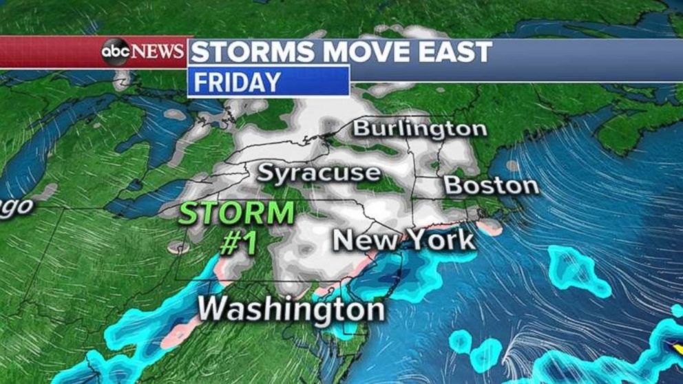 The first upcoming winter storm should hit the Northeast tonight.