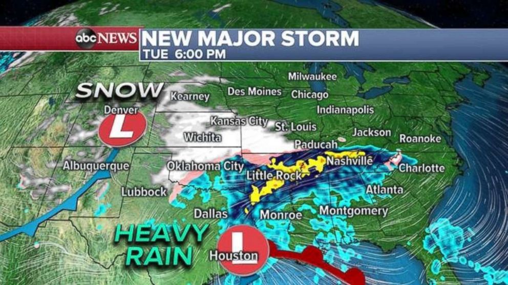 PHOTO: A new major storm is forecast to form quickly on Tuesday.