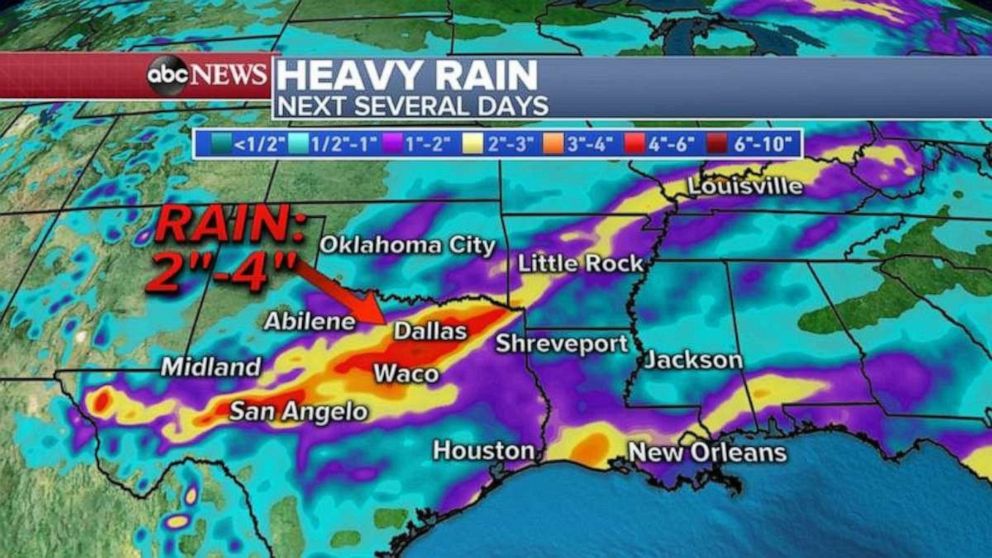 PHOTO: Heavy rain is battering Texas the next few days.