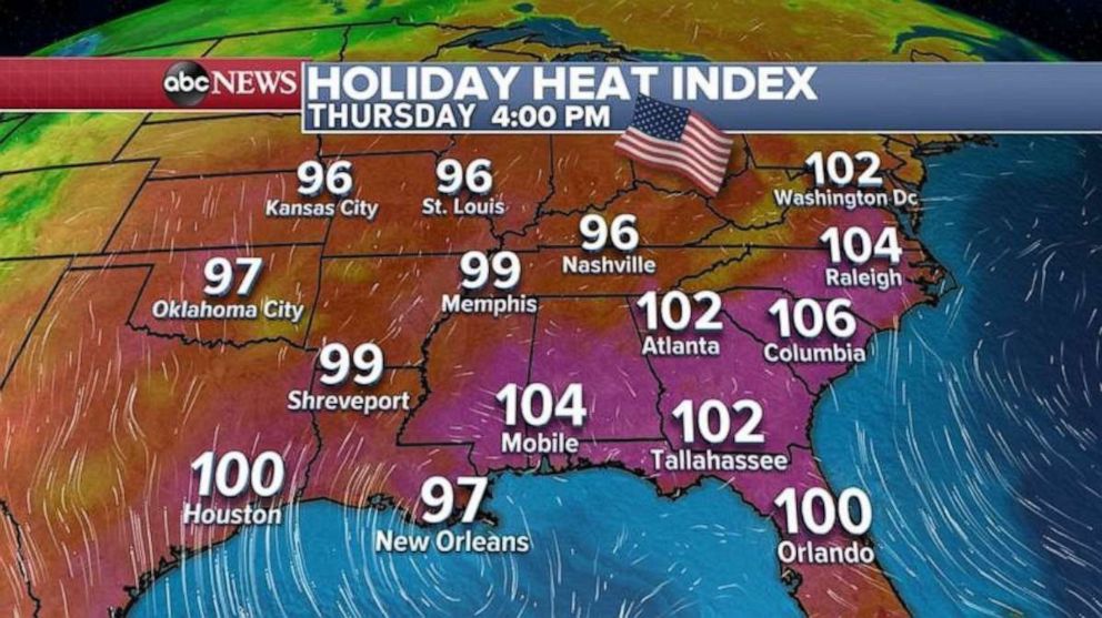 PHOTO: Temperatures may be even hotter in many spots on Thursday.