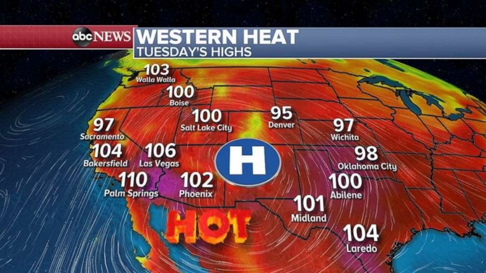 PHOTO: Tuesday should be another scorcher in the Southwest.