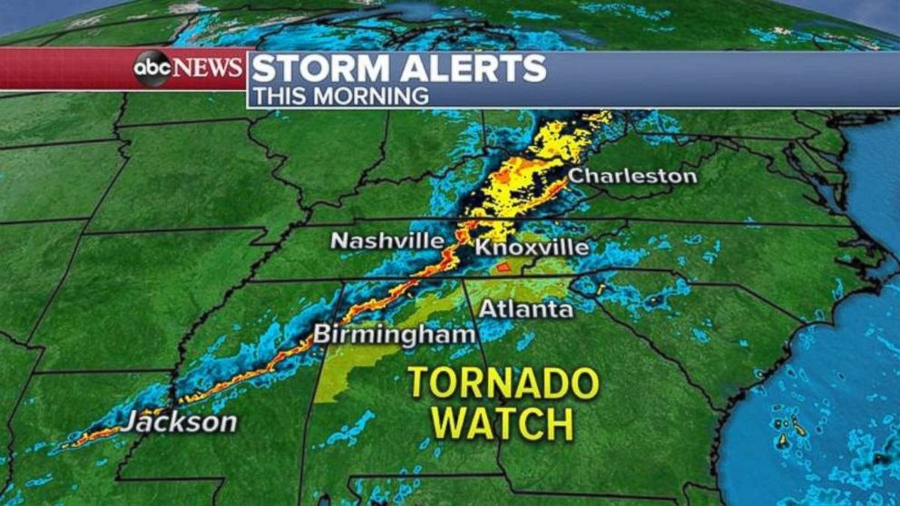 A tornado watch is in effect this morning for at least four states.