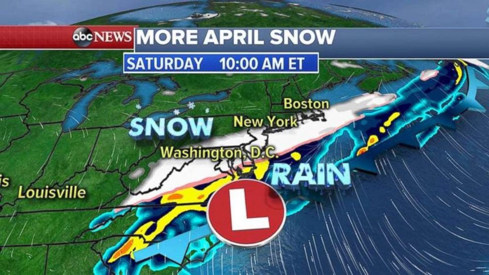 The Northeast can expect more snow on Saturday morning.