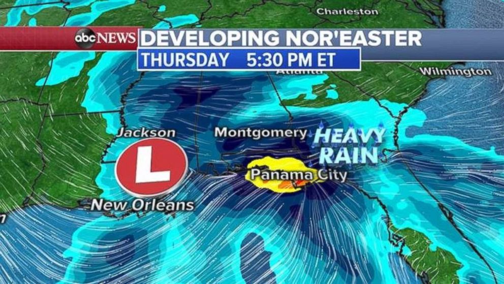 A Nor'easter will begin developing on Thursday.