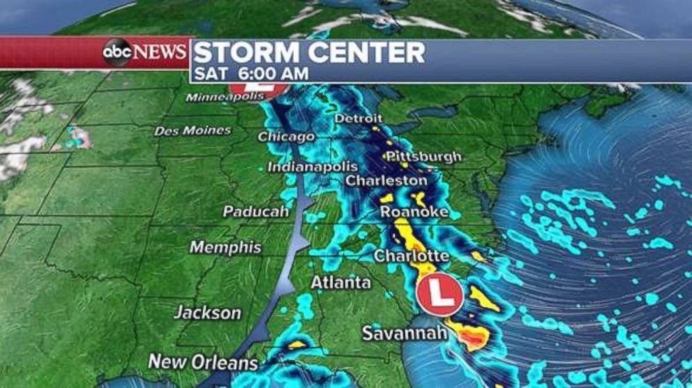A storm from the Midwest is expected to slide East on Saturday morning.