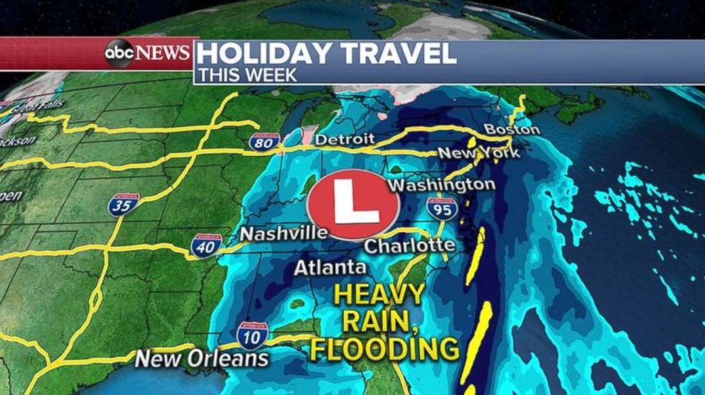 Parts of the East Coast could see heavy rain and flooding this week.