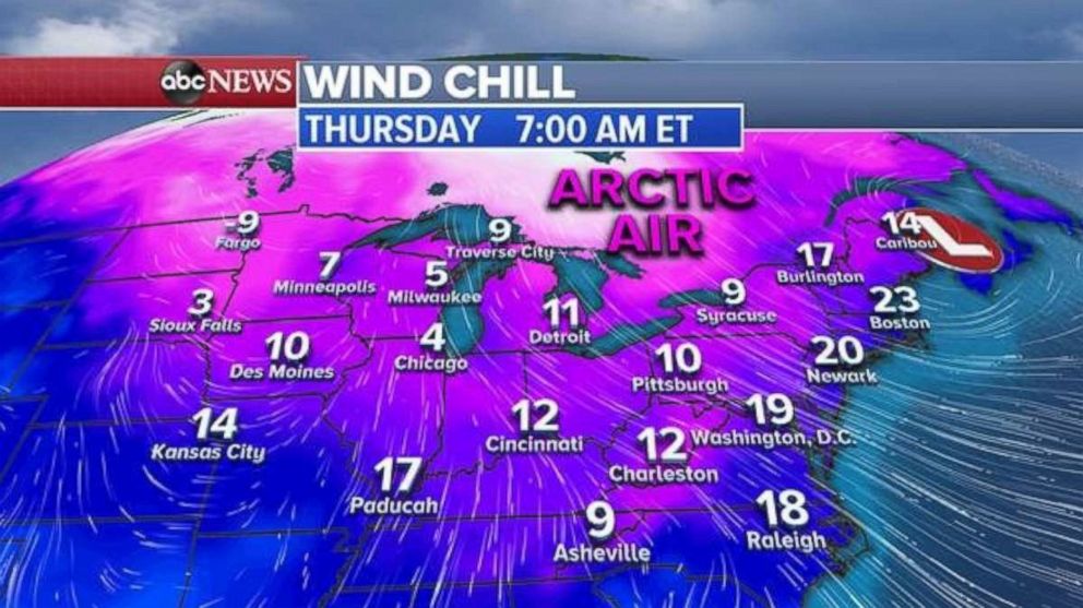 Many of this morning's wind chills are frigid.