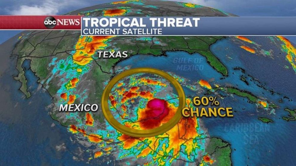 PHOTO: A tropical system is possibly developing in the Gulf of Mexico.