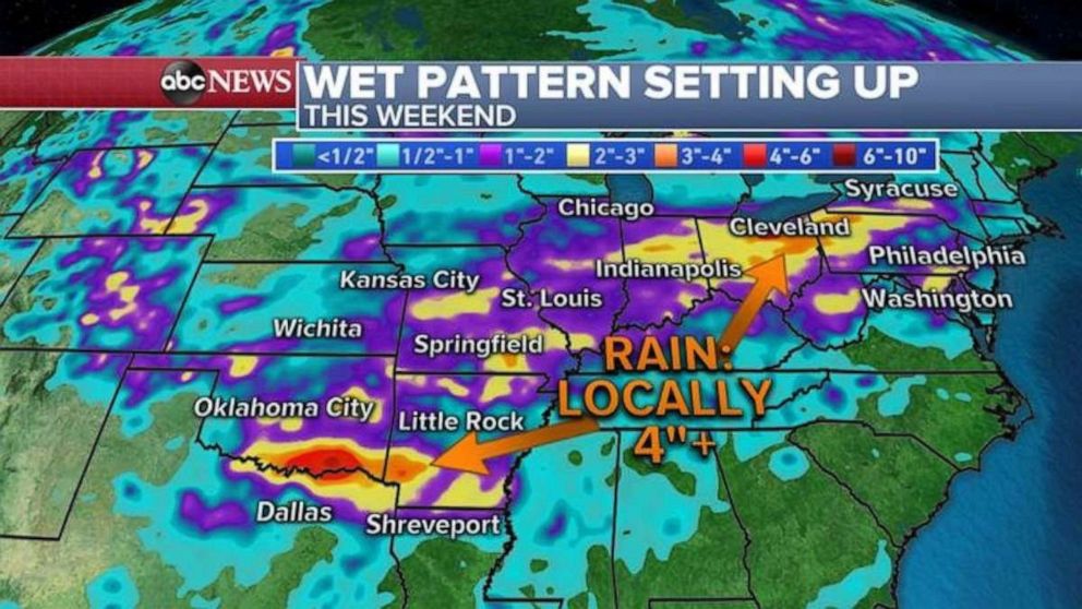 PHOTO: A wet pattern is setting up for this weekend.