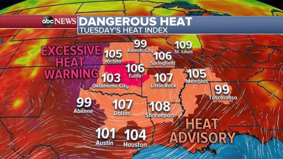 PHOTO: An excessive heat warning has been issued in the Plains.