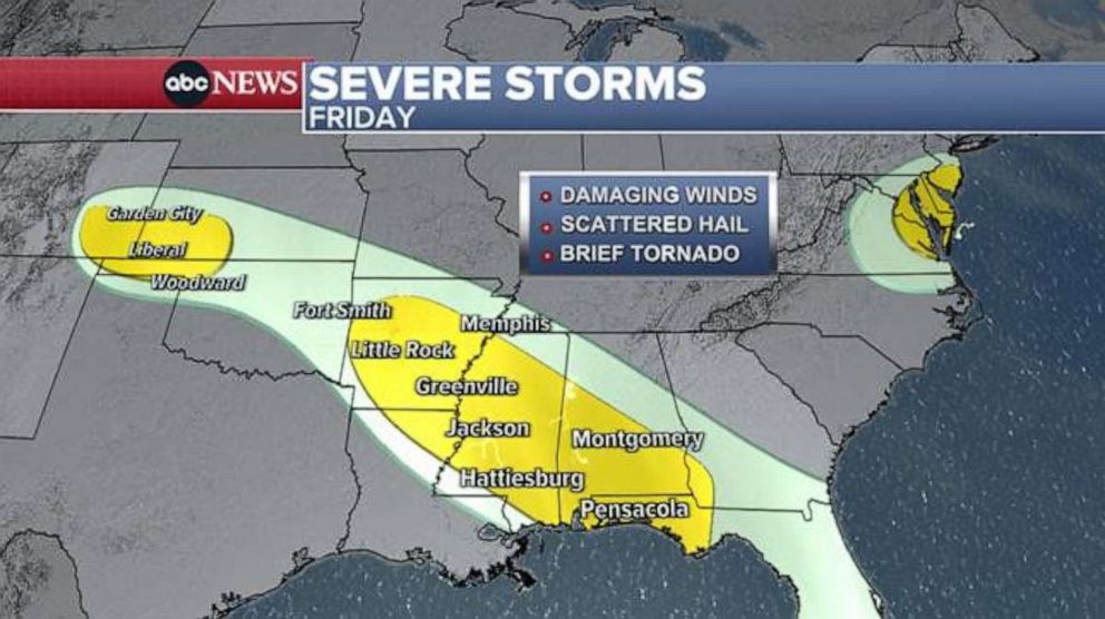 PHOTO: Severe storms, Friday.