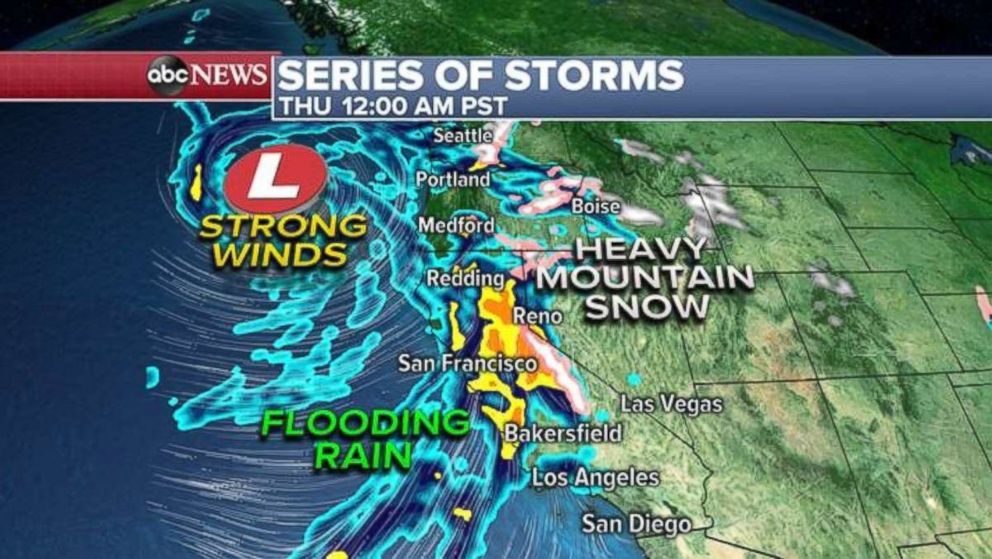 Another storm is heading for the West Coast.