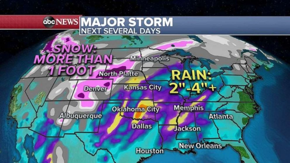 PHOTO: Parts of the Midwest may see 4 inches of rain over the next few days.