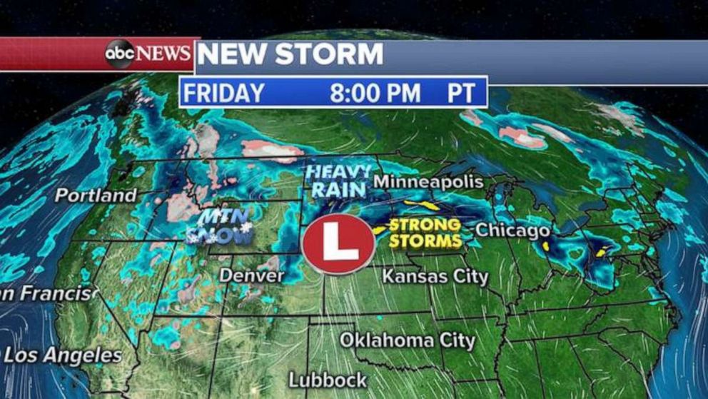 PHOTO: The new storm likely will move toward the Upper Midwest later in the week.