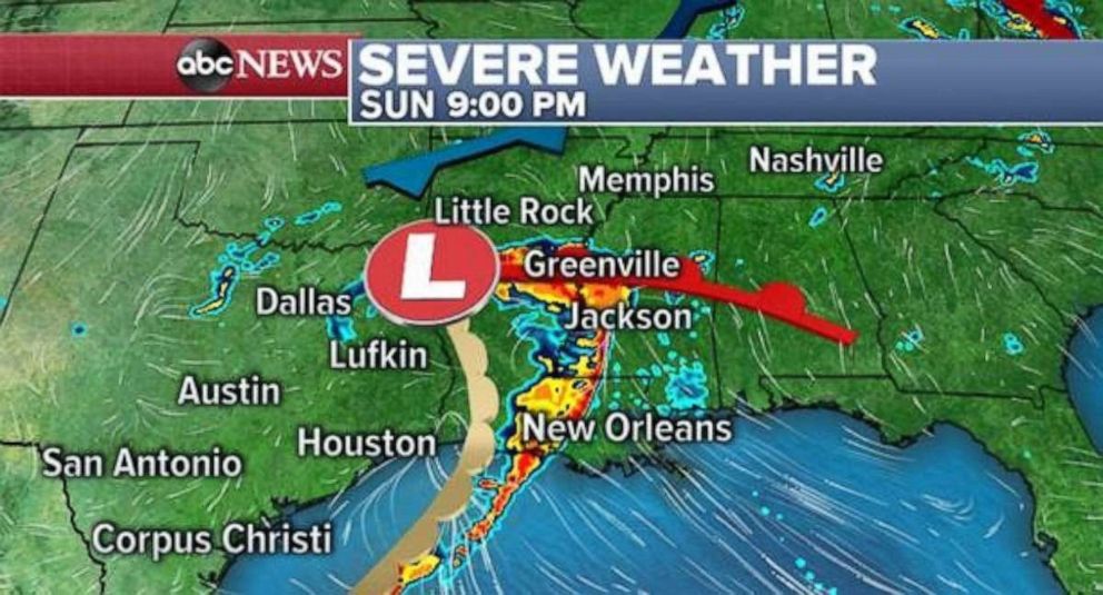 Nearly 40 million at risk of severe weather over weekend ABC News