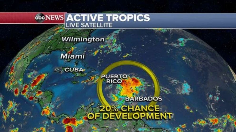 PHOTO: There's a 20% chance of a tropical development forming in the Atlantic.