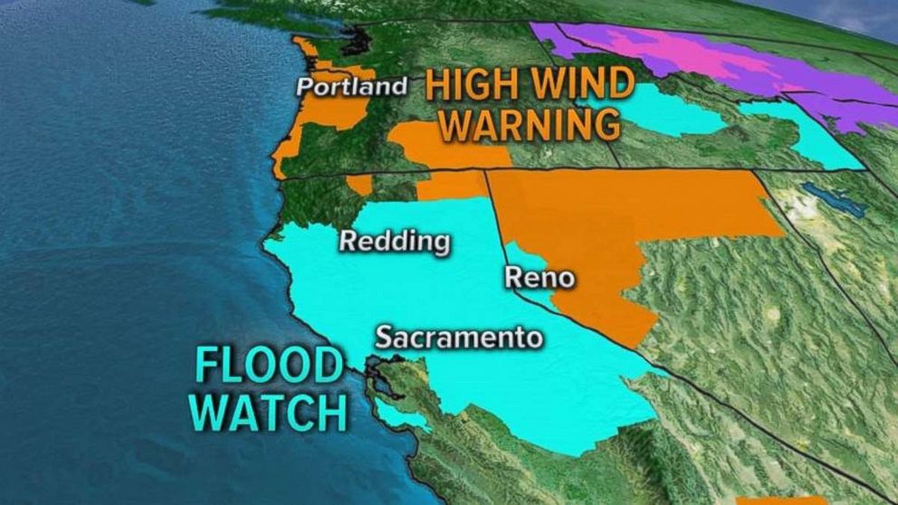 Much of Northern California is under a flood watch.