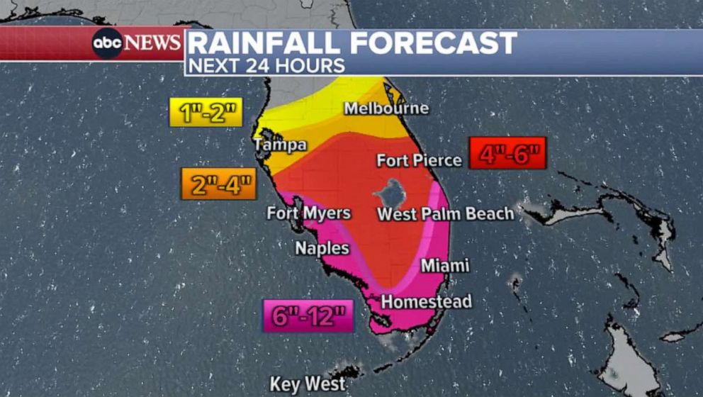 PHOTO: Rainfall tonight through Saturday could be up to a foot in some spots.