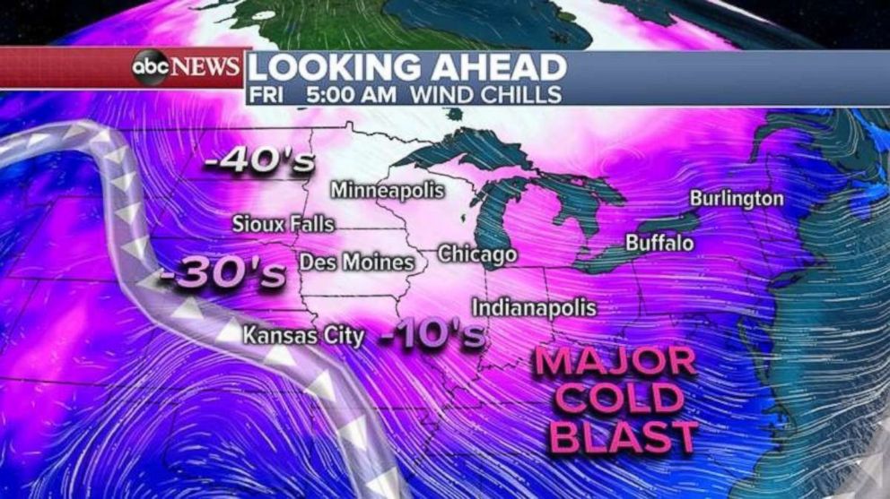 Another cold blast could shake up the Midwest by Friday morning.