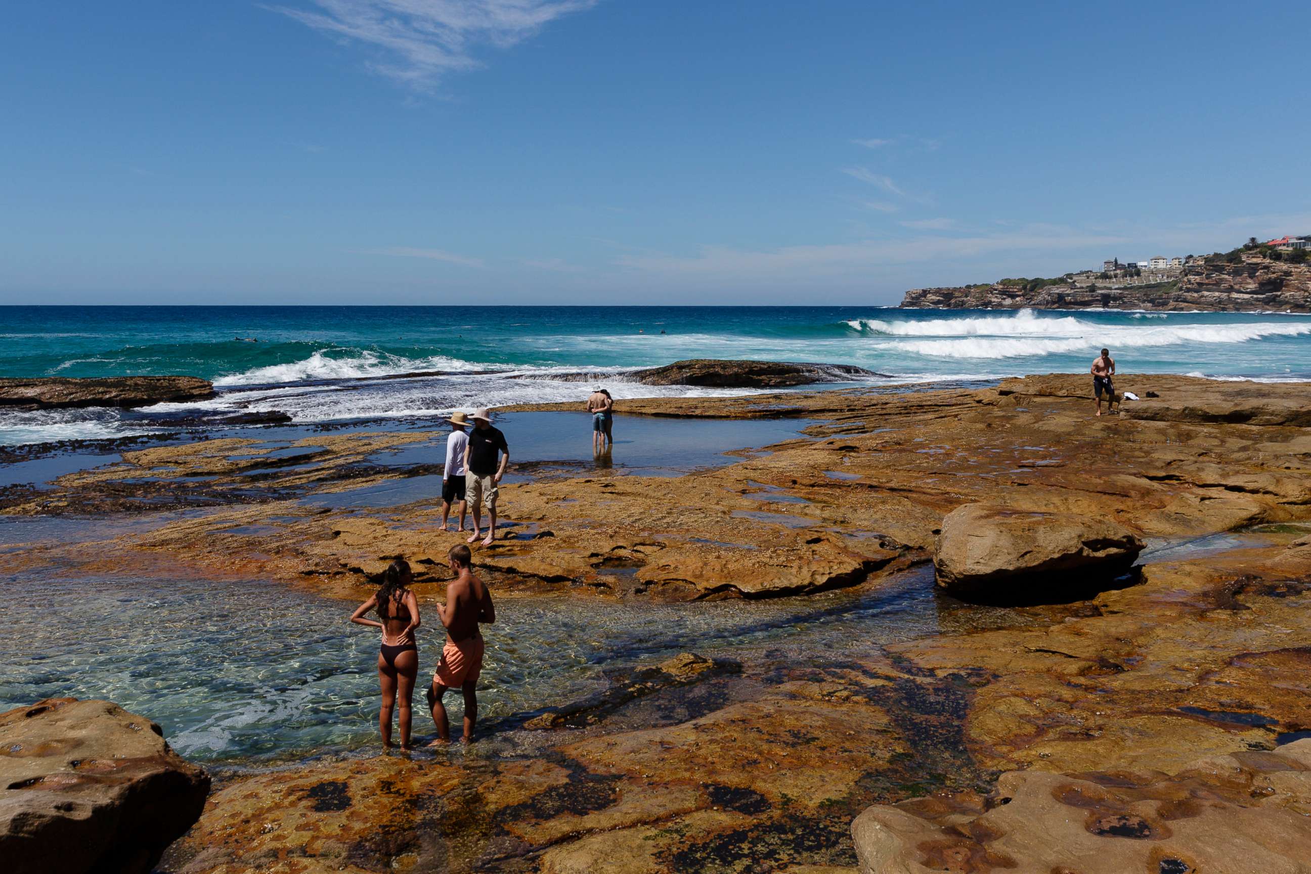 PHOTO: Sydneysiders cool off at Tamarama Beach on Feb. 28, 2018 in Sydney, Australia.
